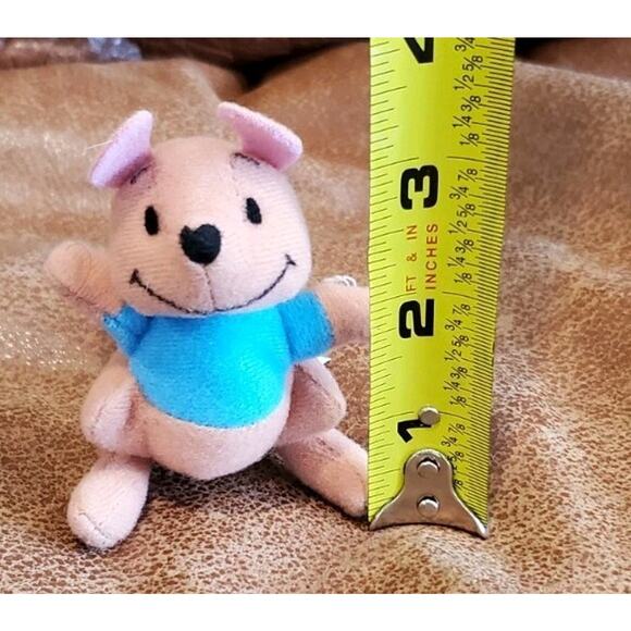 3" Walt Disney World Kelloggs Brown Kangaroo Blue Shirt Roo Stuffed Animal Flaw - Picture 11 of 12